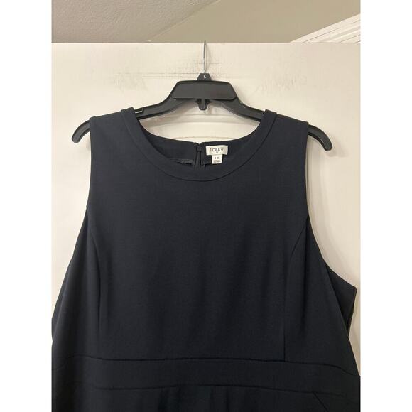 J Crew Black Ponte Knit Stretch Sleeveless Sheath Dress Minimalist Versatile 18 - Picture 6 of 15